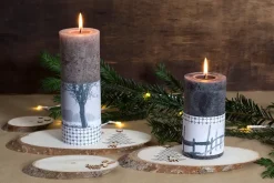 Discos de madera natural grandes Artemio