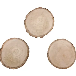 Discos de madera natural redondos Rayher