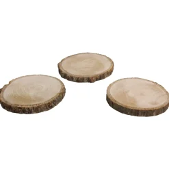 Discos de madera natural redondos Rayher