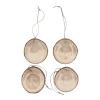 Discos de madera redondos natural para colgar