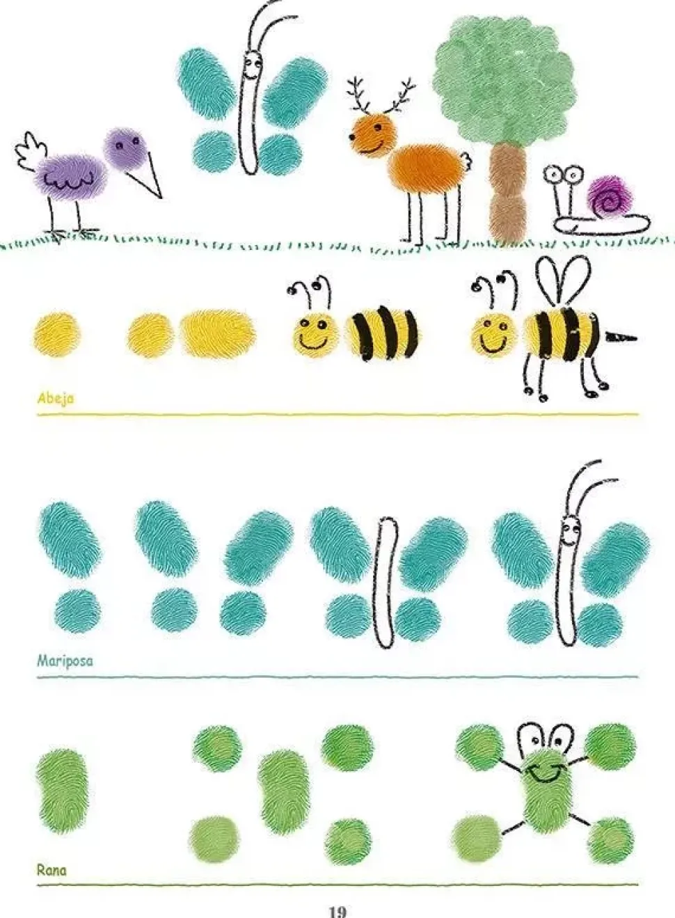 El Libro de pintar con los dedos para niños