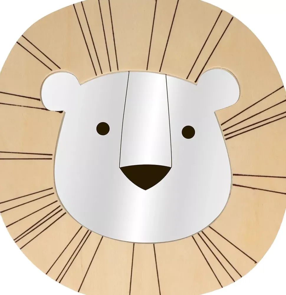 Espejo de Madera León Safari Artemio