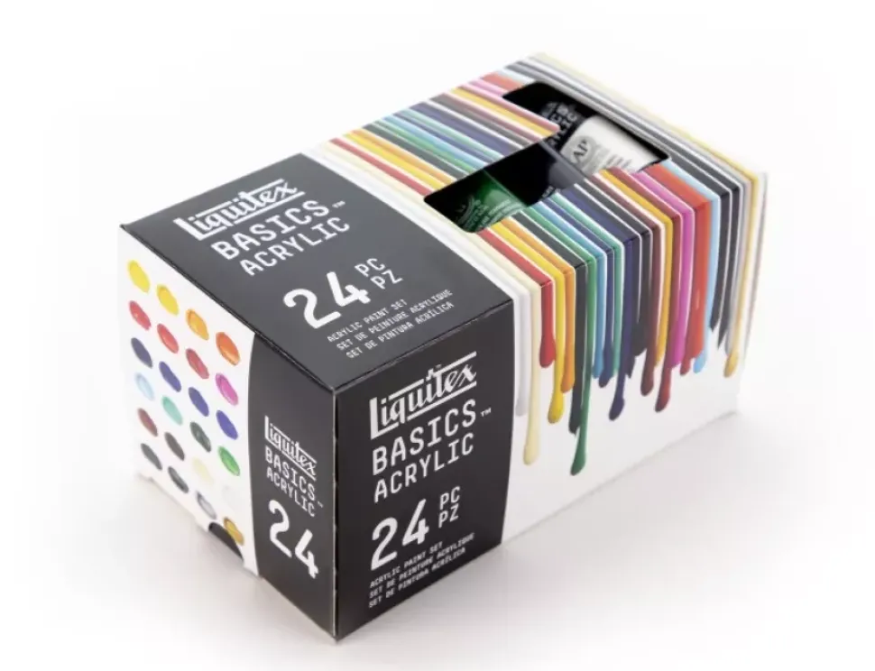 Estuche 24 Acrílicos Basics Liquitex 22ml