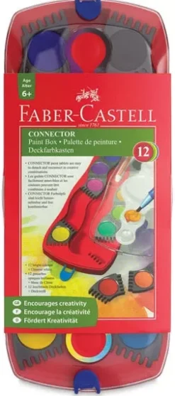 Estuche 12 Acuarelas Connector Faber-Castell
