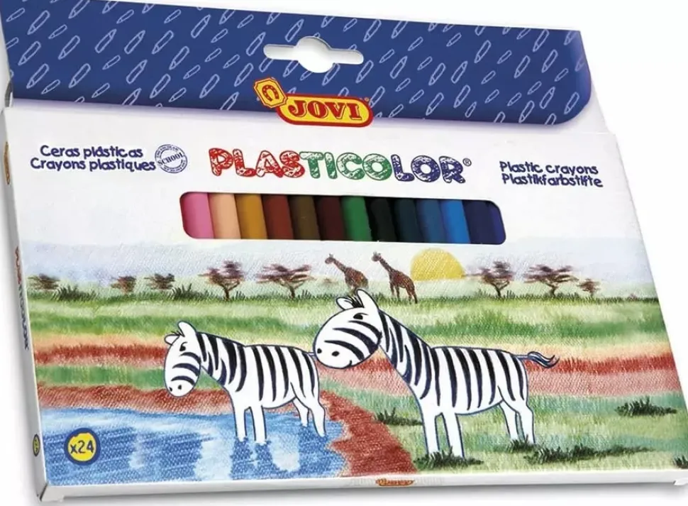 Estuche 24 Ceras Plasticolor Jovi