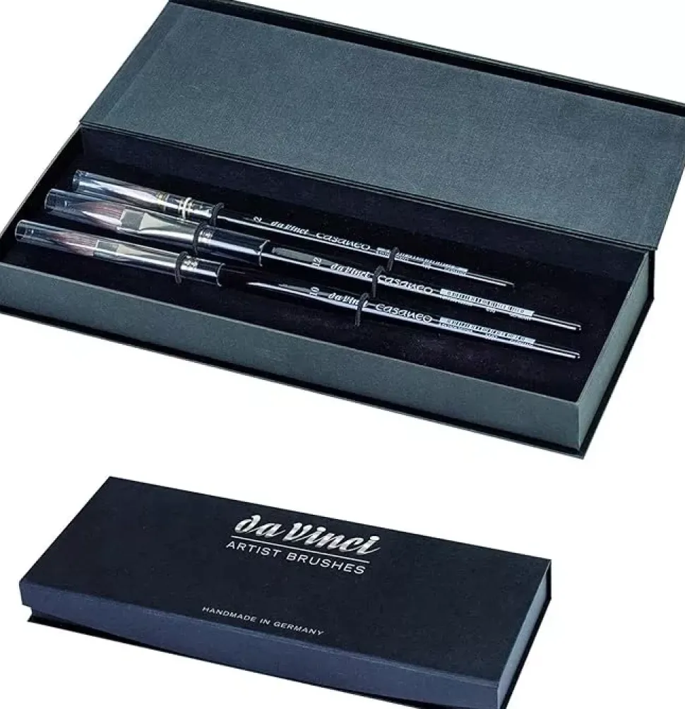 Estuche 3 pinceles acuarela 4250 Casaneo da Vinci