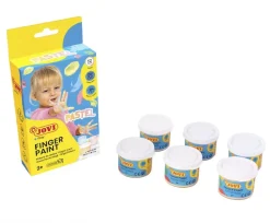 Estuche 5 pintura de dedos colores pastel Jovi