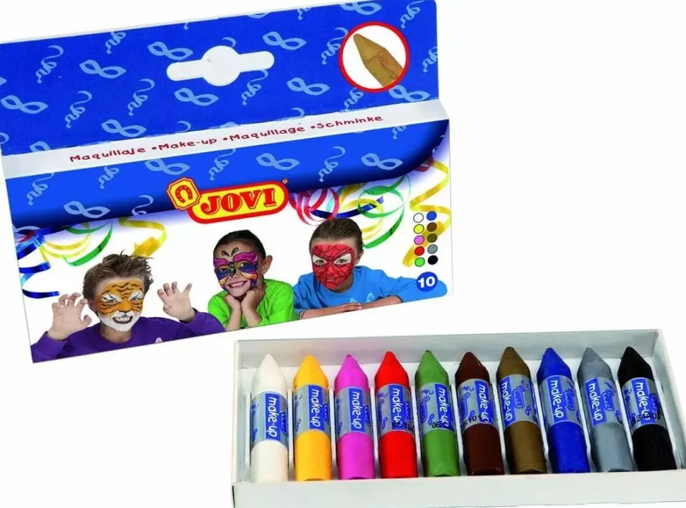 Estuche 10 Pinturas Maquillaje Colores Surtidos Jovi