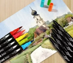 Estuche 12 Rotuladores de Doble Punta Gama Creative Fine Brush Alex Bog