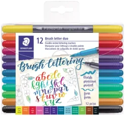 Estuche 12 Rotuladores Doble Punta Lettering Staedtler