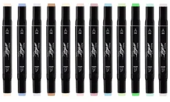 Estuche 12 Rotuladores Gama Artist Tonos Pasteles Alex Bog