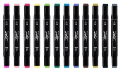 Estuche 12 Rotuladores Gama Artist Tonos Básicos Alex Bog