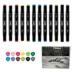 Estuche 12 Rotuladores Gama Artist Tonos Básicos Alex Bog