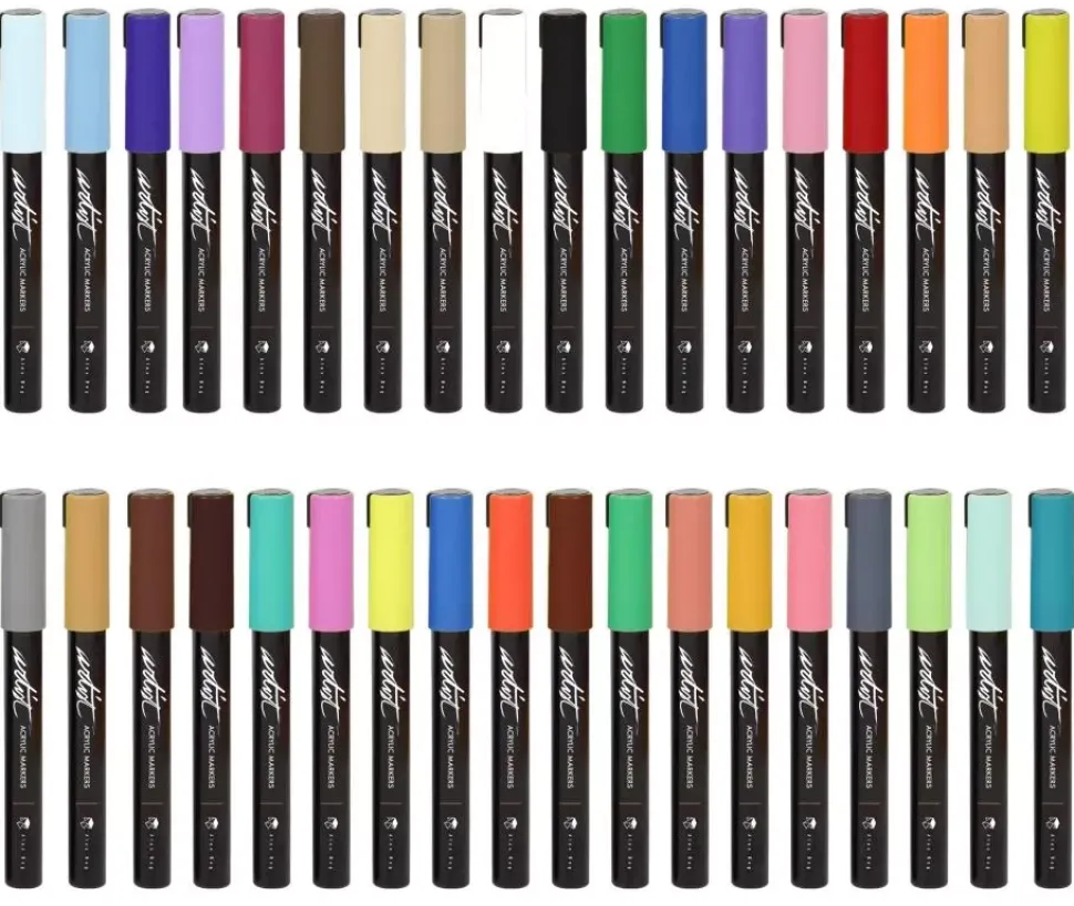 Estuche 36 Rotuladores Gama Artist Acrílicos Alex Bog