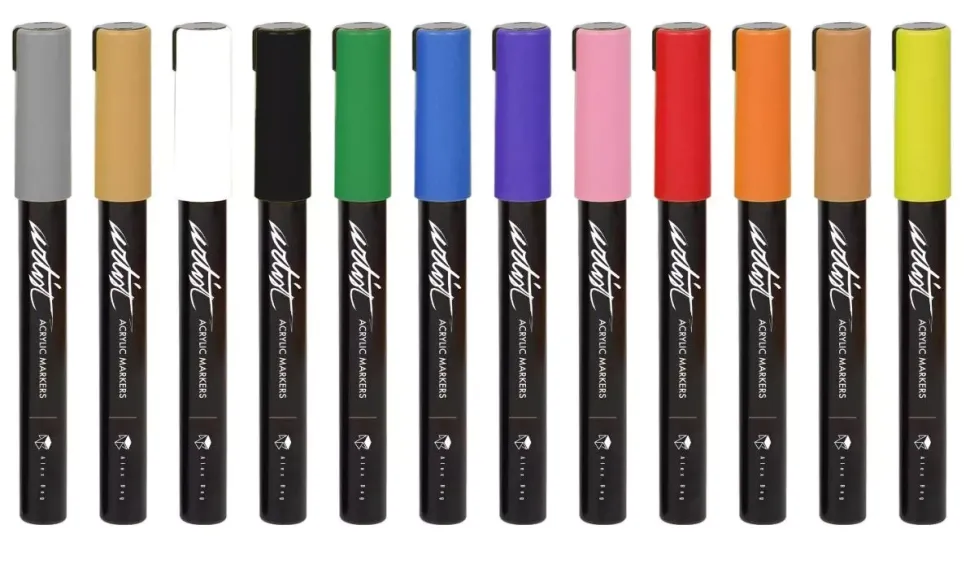 Estuche 12 Rotuladores Gama Artist Acrílicos Alex Bog