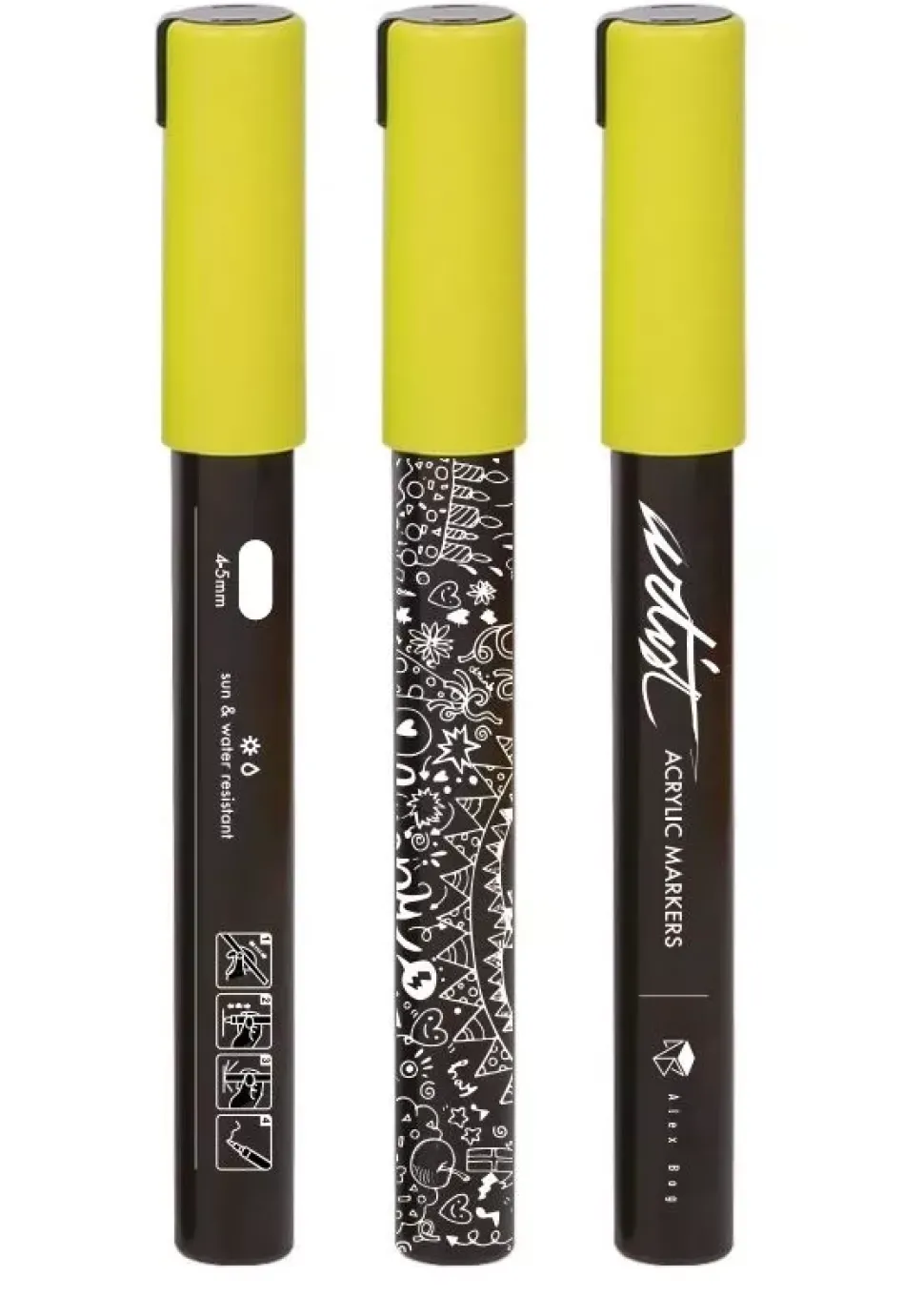 Estuche 12 Rotuladores Gama Artist Acrílicos Alex Bog