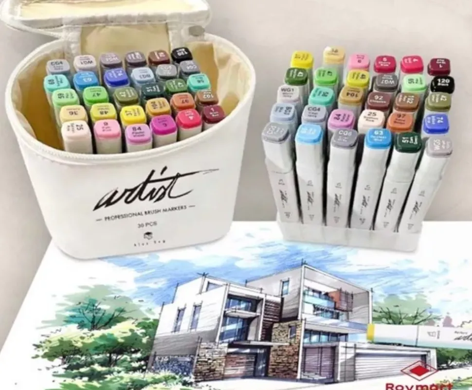 Estuche 30 Rotuladores Luxe Canvas Gama Artist Alex Bog