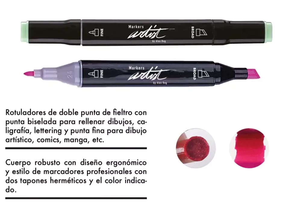 Estuche 30 Rotuladores Luxe Canvas Gama Artist Alex Bog