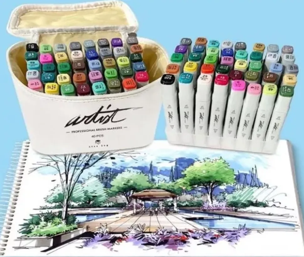 Estuche 40 Rotuladores Luxe Canvas Gama Artist Alex Bog