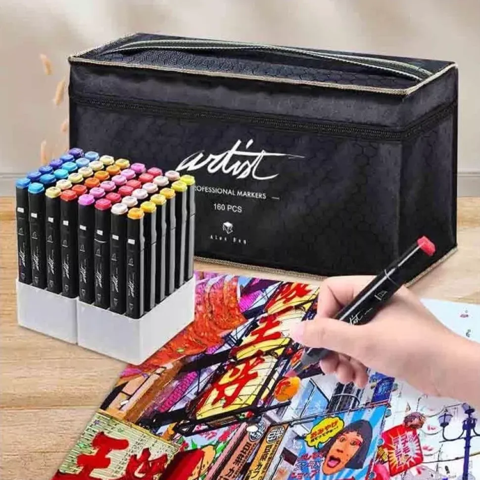 Estuche 160 Rotuladores Luxury Canvas Gama Artist Alex Bog