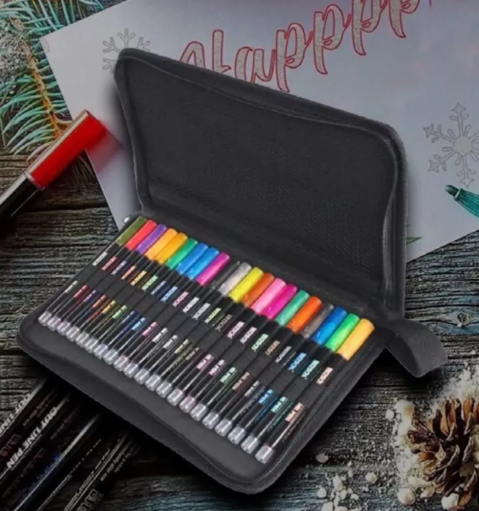 Estuche 21 Rotuladores Outliner Bicolor Neón Pastel Alex Bog