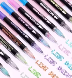 Estuche 21 Rotuladores Outliner Bicolor Neón Pastel Alex Bog