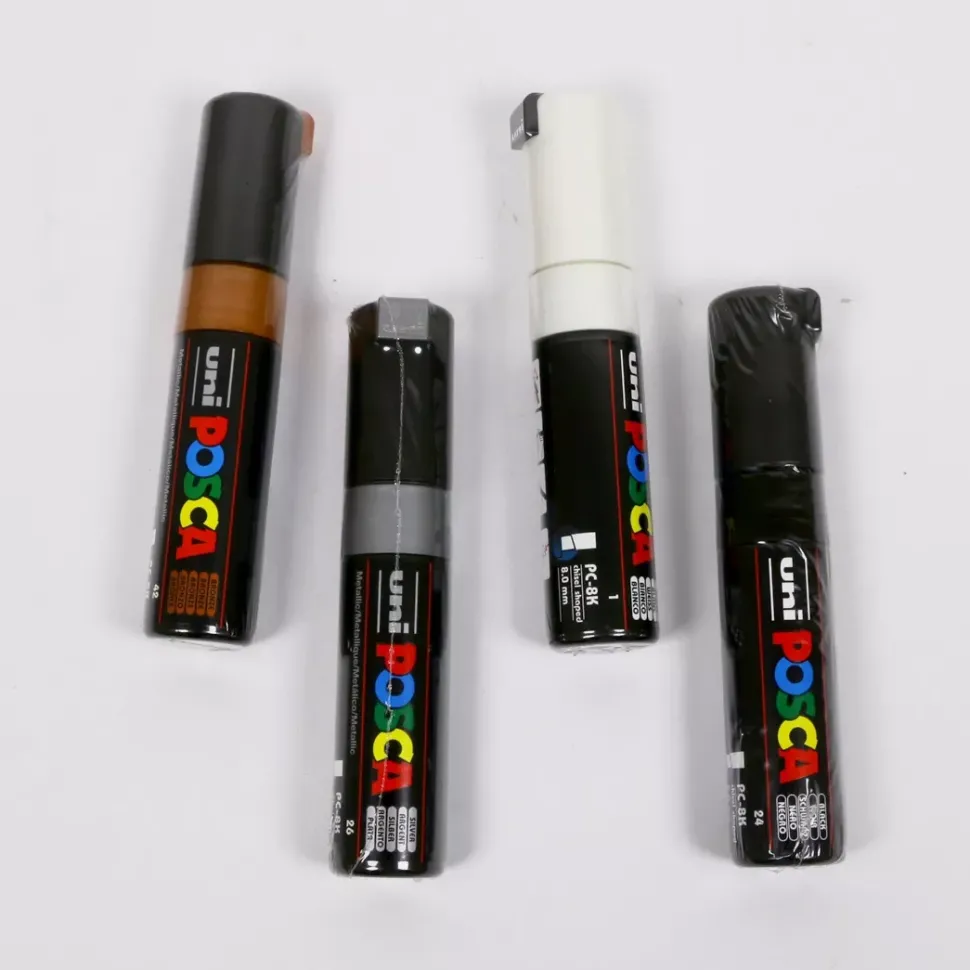 Estuche 4 rotuladores PC8K Colores Surtidos Uni Posca