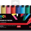 Estuche 8 rotuladores PC8K Grueso punta biselada Uni Posca