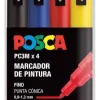 Estuche 4 rotuladores PC3M Fino Uni Posca
