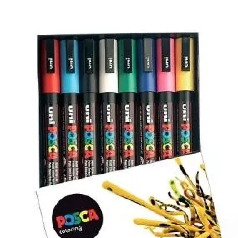 Estuche 8 rotuladores PC3M Uni Posca surtidos medianos
