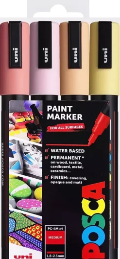 Estuche 4 rotuladores PC3M Pastel Uni Posca