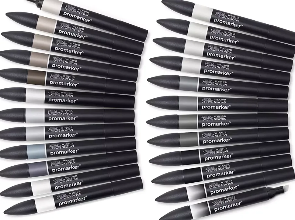 Estuche 24 Rotuladores Promarker Negro y Gris Winsor & Newton