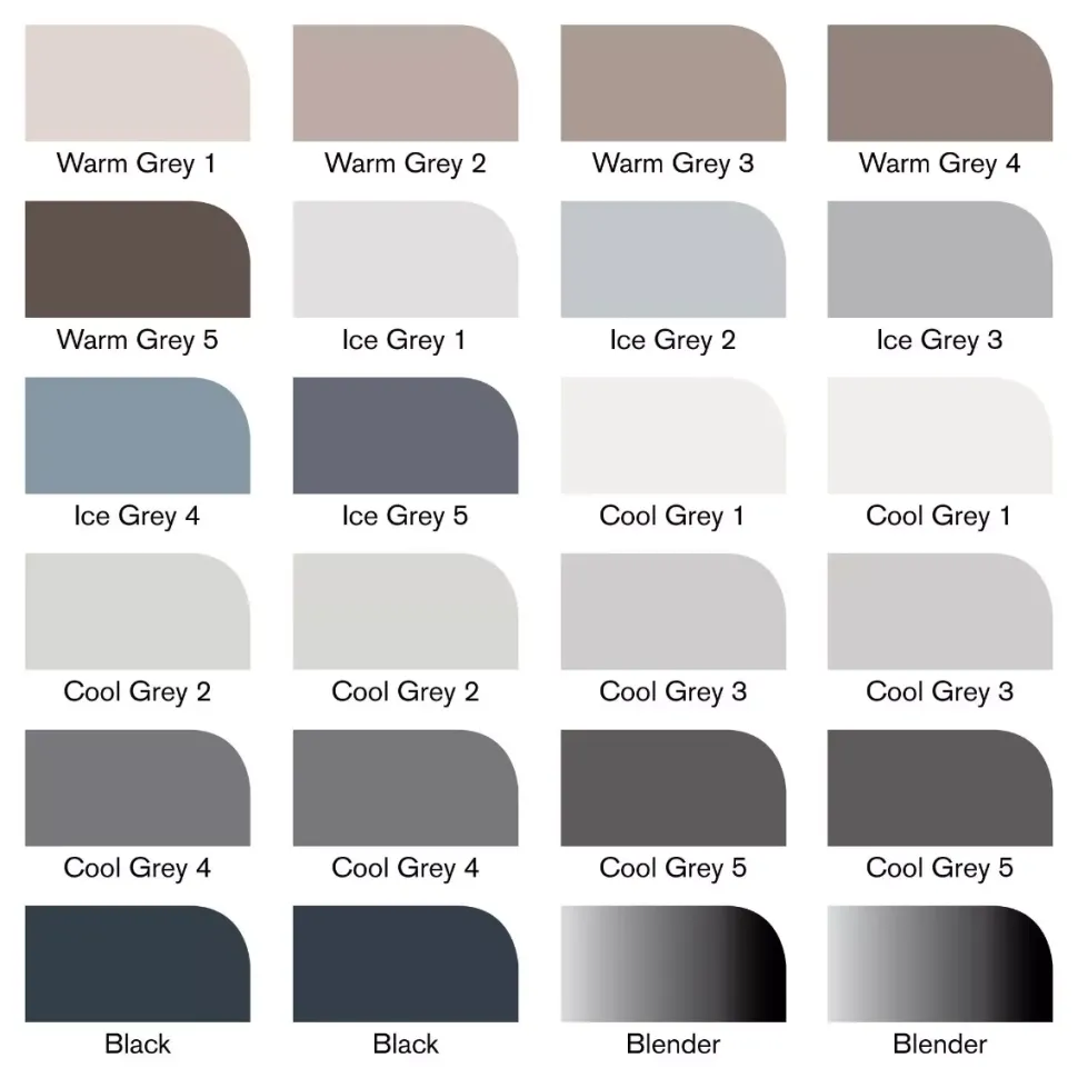 Estuche 24 Rotuladores Promarker Negro y Gris Winsor & Newton