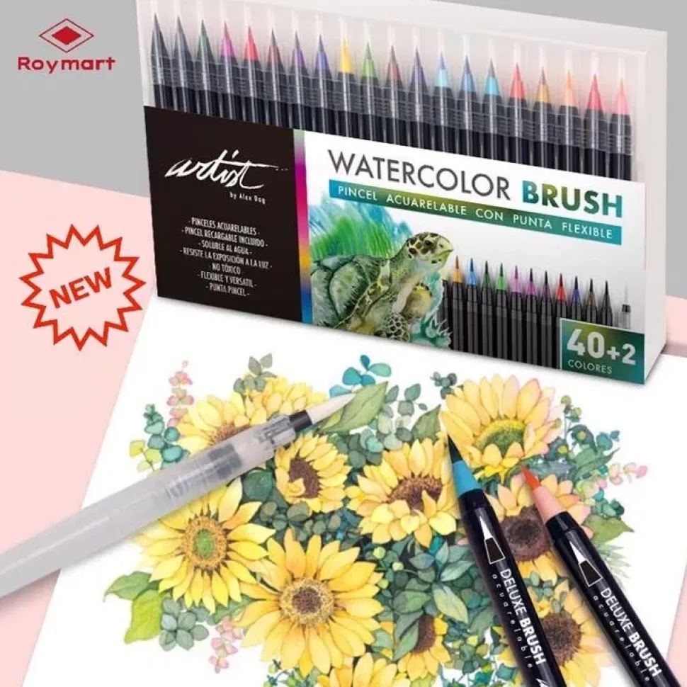 Estuche 40+2 Watercolor Brush Alex Bog