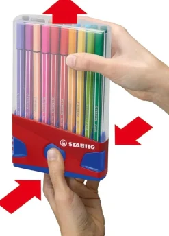 Estuche ColorParade 20 Rotuladores STABILO Pen 68 Rojo/Azul