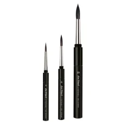 Estuche cuero 3 Pinceles redondos 5382 Casaneo da Vinci