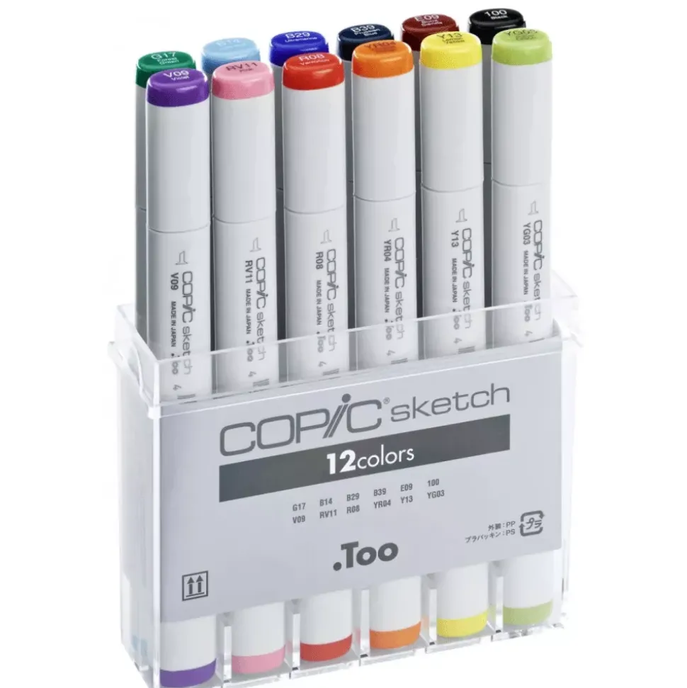 Estuche de 12 rotuladores Colores Básicos Copic Sketch