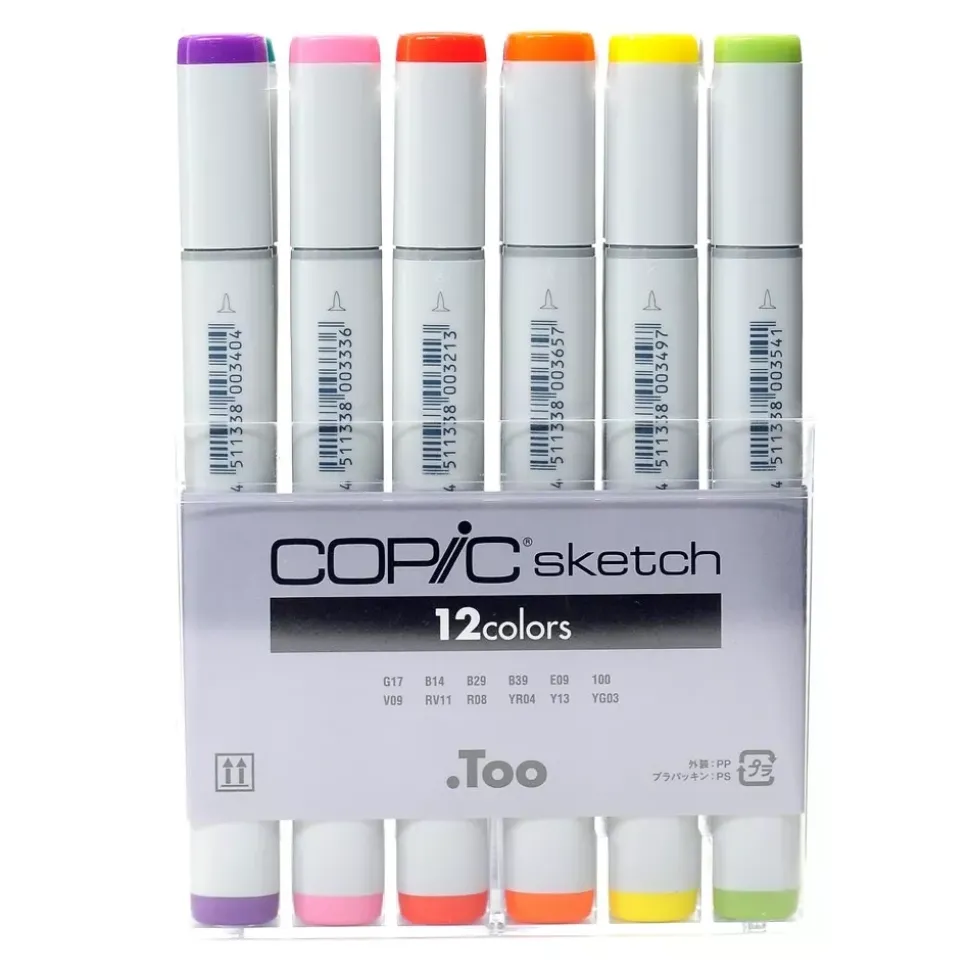 Estuche de 12 rotuladores Colores Básicos Copic Sketch