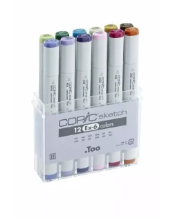 Estuche de 12 rotuladores EX-6 Copic Sketch