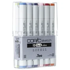 Estuche de 12 rotuladores EX-6 Copic Sketch