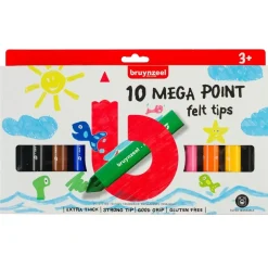 Estuche de 10 Rotuladores Kids Punta Gruesa Bruynzeel