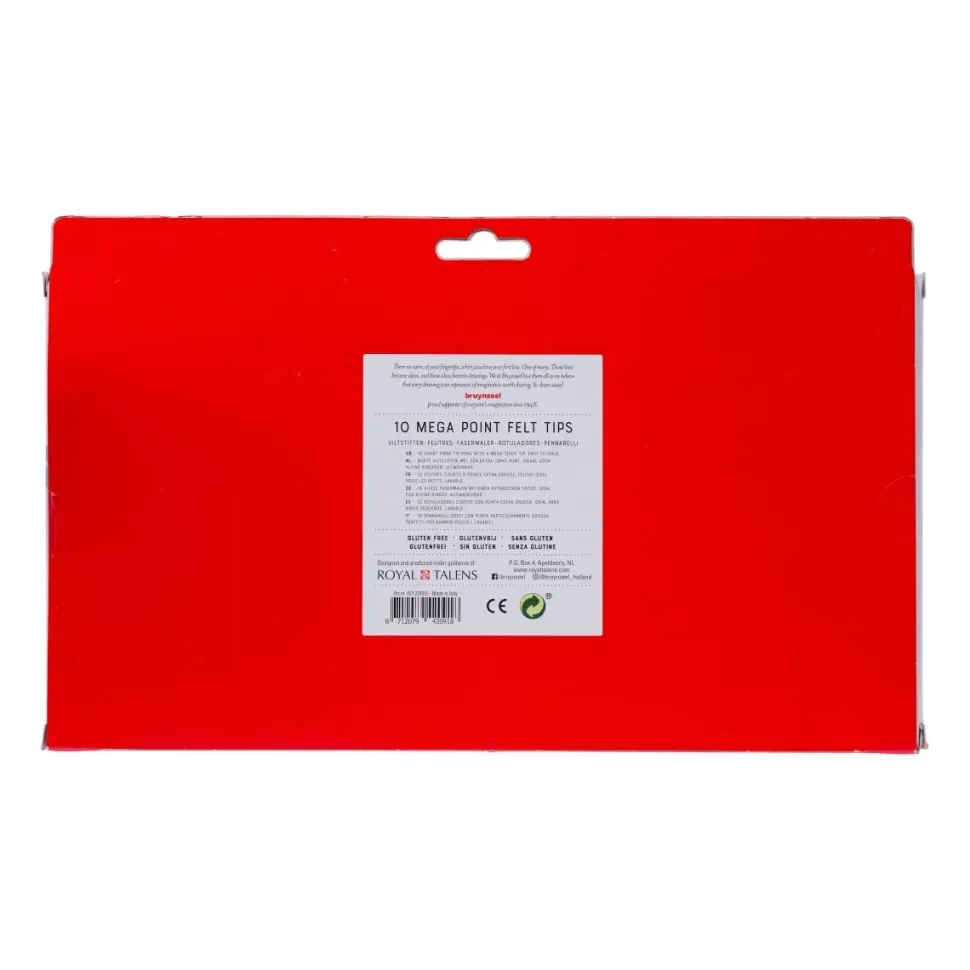 Estuche de 10 Rotuladores Kids Punta Gruesa Bruynzeel