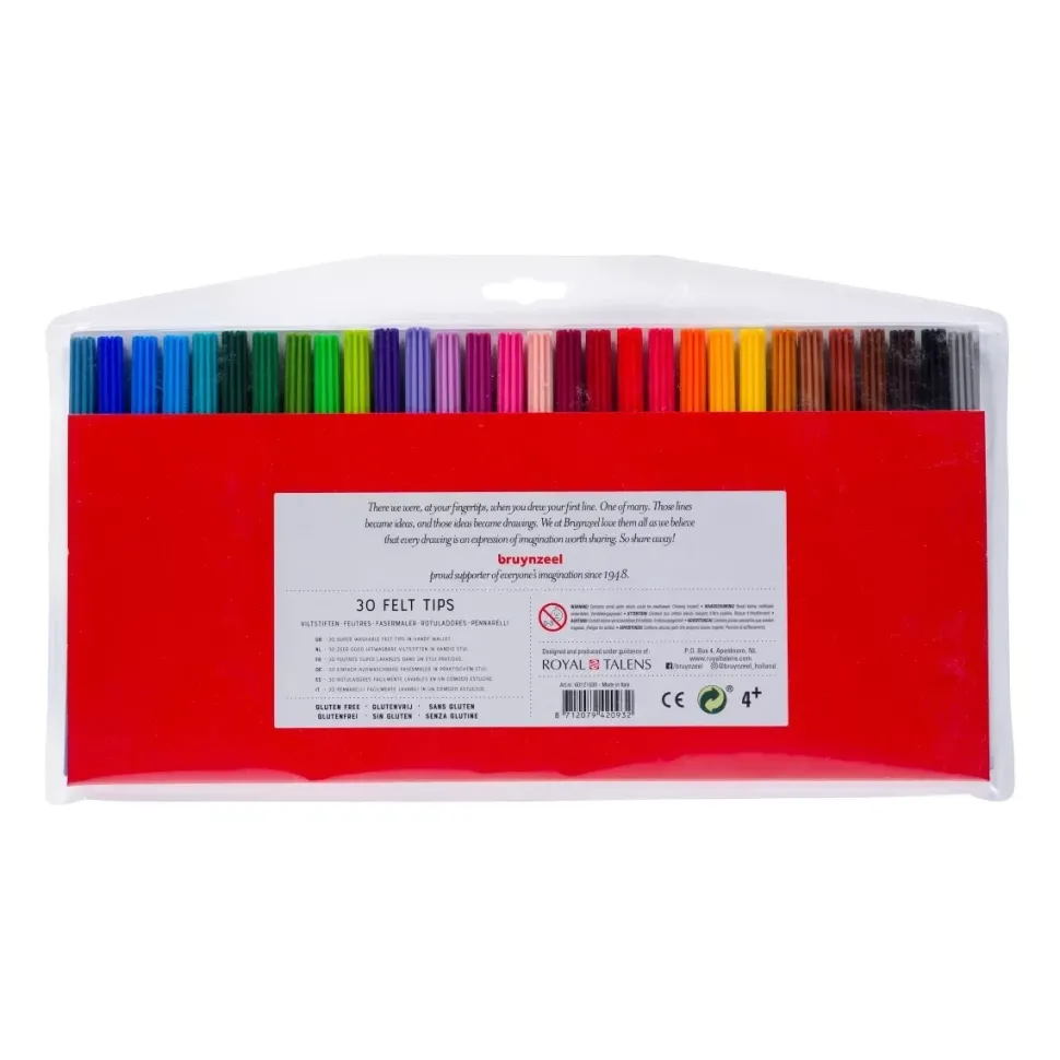 Estuche de 30 Rotuladores Kids Bruynzeel