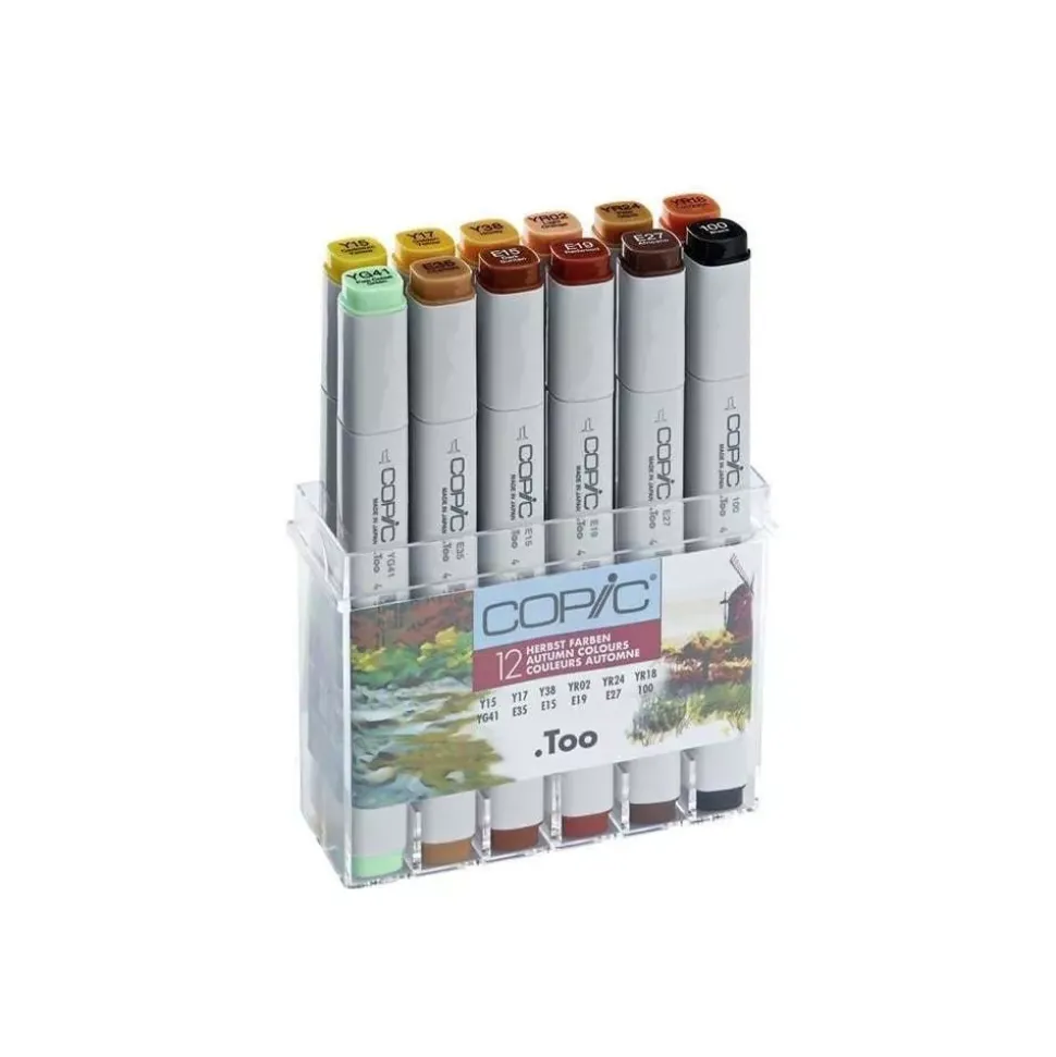 Estuche de 12 rotuladores Tonos Otoño Copic Classic