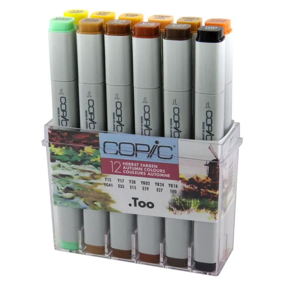 Estuche de 12 rotuladores Tonos Otoño Copic Classic