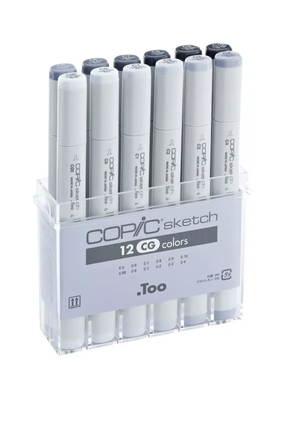 Estuche de 12 rotuladores Tonos Grises Fríos Copic Sketch