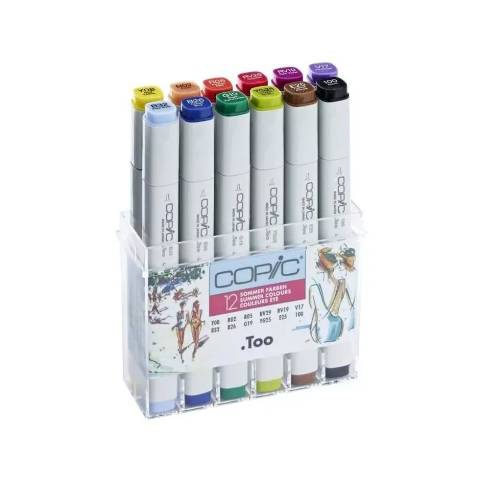 Estuche de 12 rotuladores Tonos Verano Copic Classic