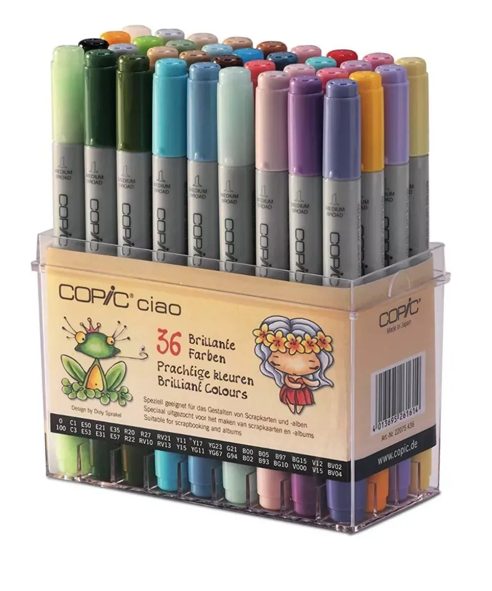 Estuche de 36 rotuladores Tonos Brillantes Copic Ciao