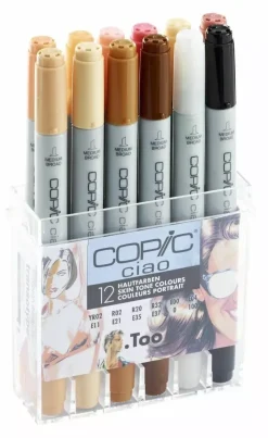 Estuche de 12 rotuladores Tonos Piel Copic Ciao