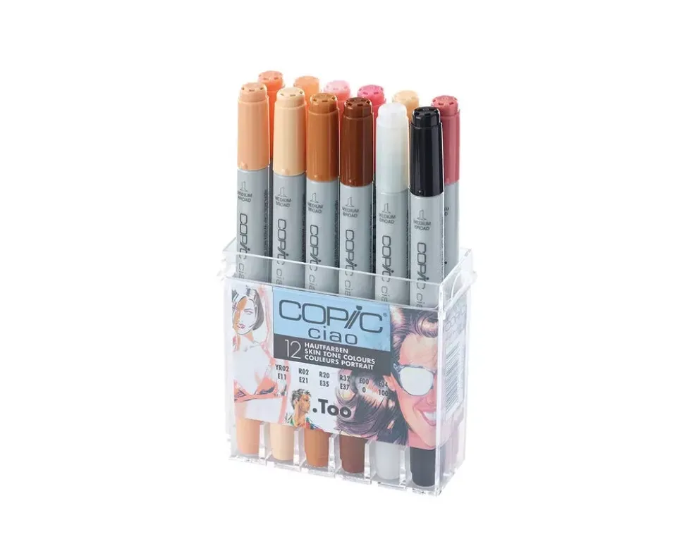 Estuche de 12 rotuladores Tonos Piel Copic Ciao